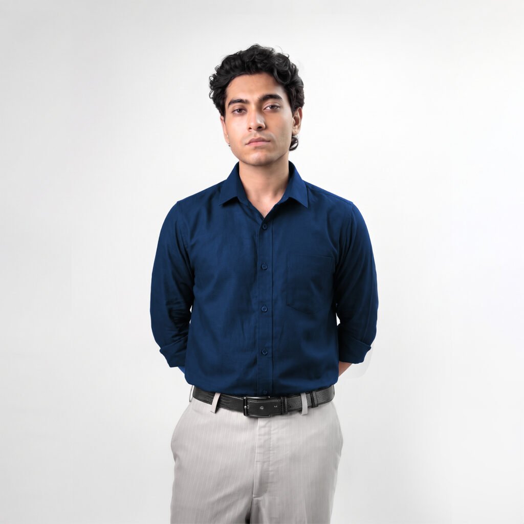 Oxford Cotton Shirt: Royal Blue