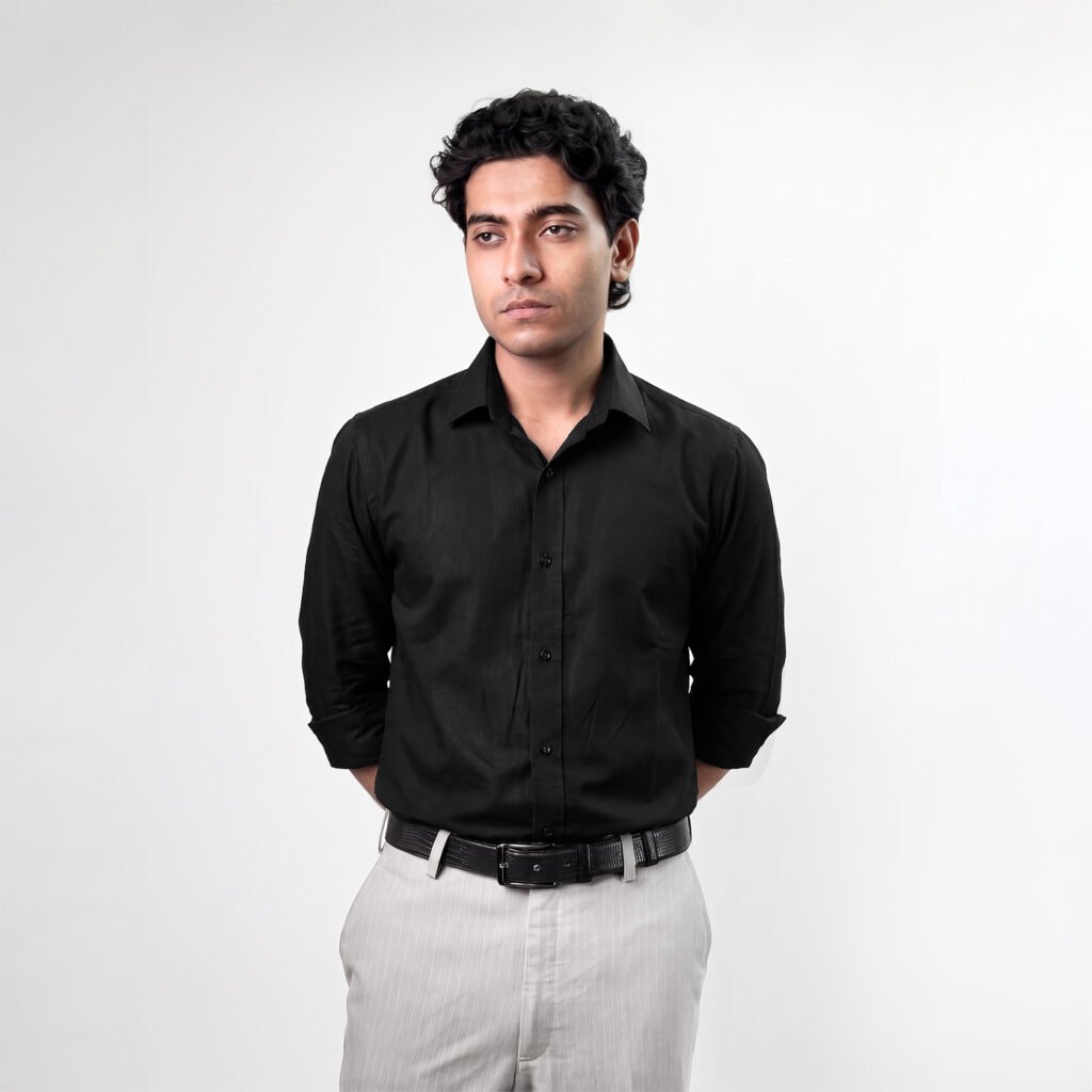Oxford Cotton Shirt: Black