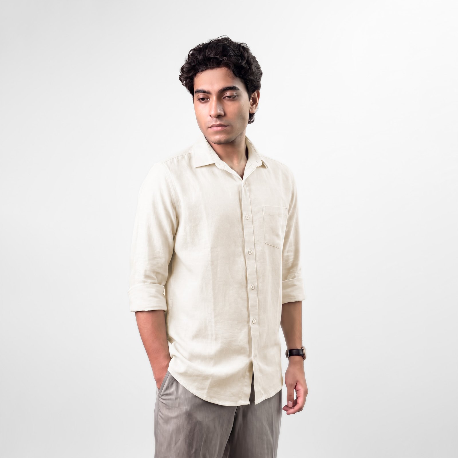 Oxford_Shirt_Model_Light_Beige-Recovered_Full_Body