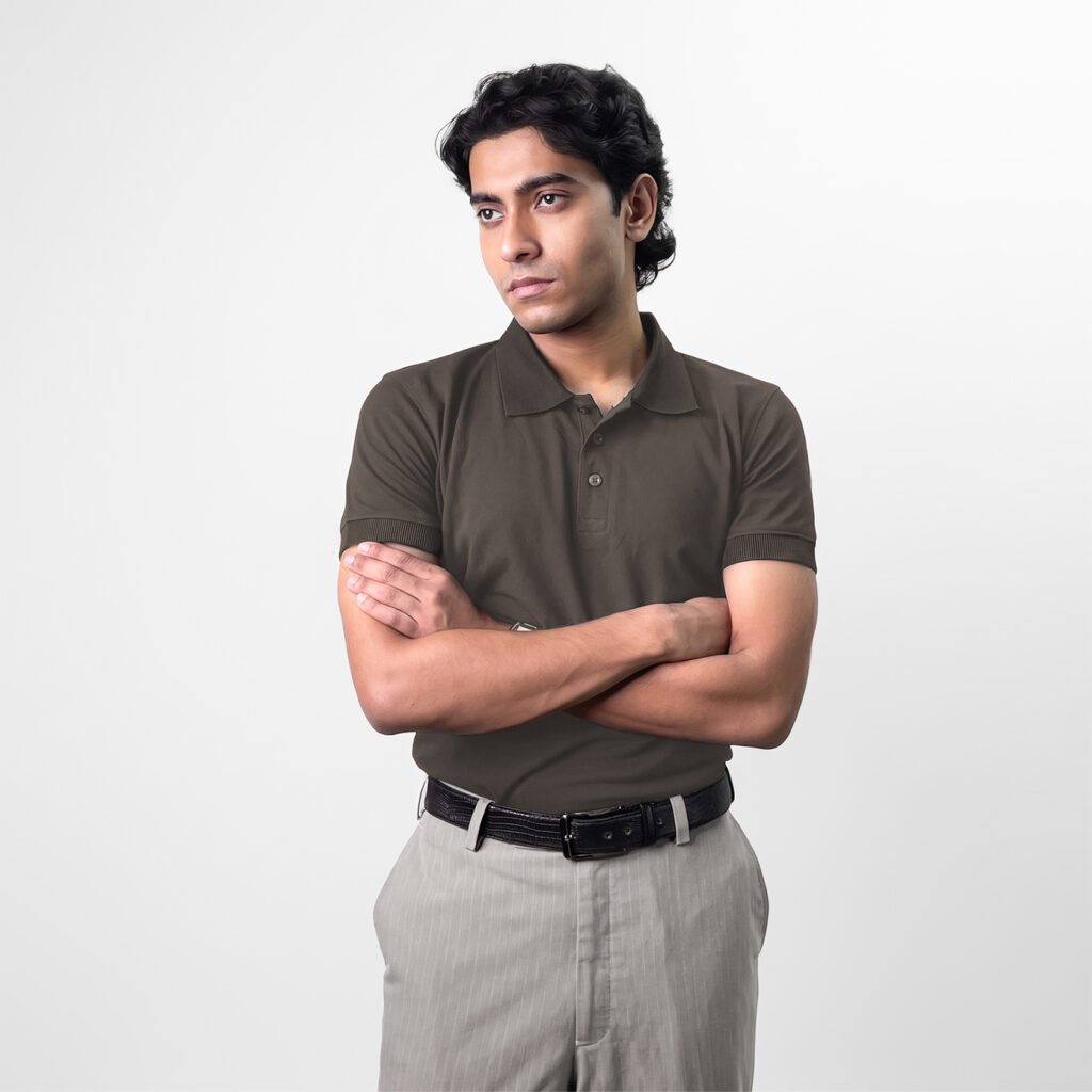 Classic Pique Polo: Charcoal Brown