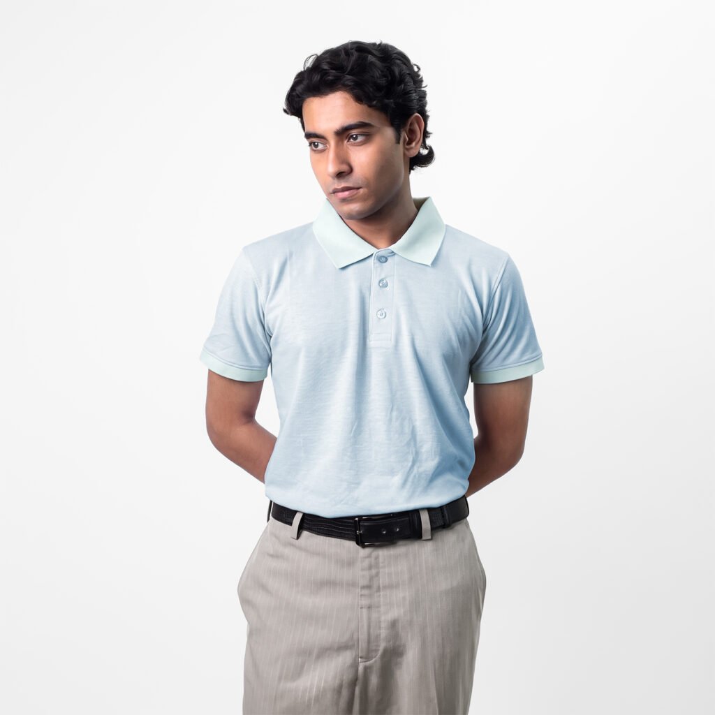 Classic Pique Polo: Light Blue